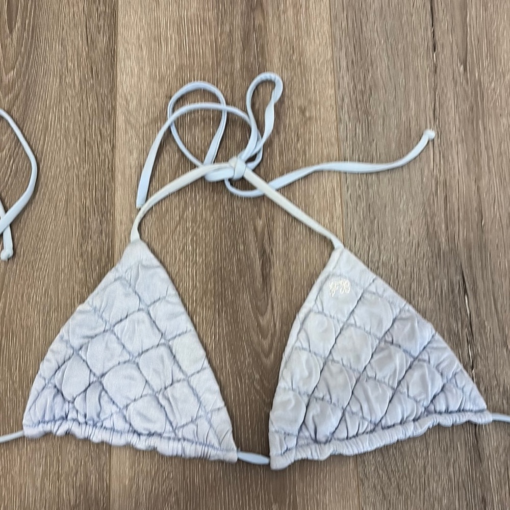 Frankie's Bikinis Light Blue Bikini Tops